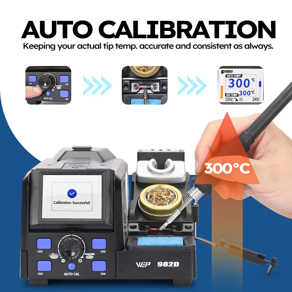WEPCertification WEP 982D Precision Soldering Station Rapid Heating
