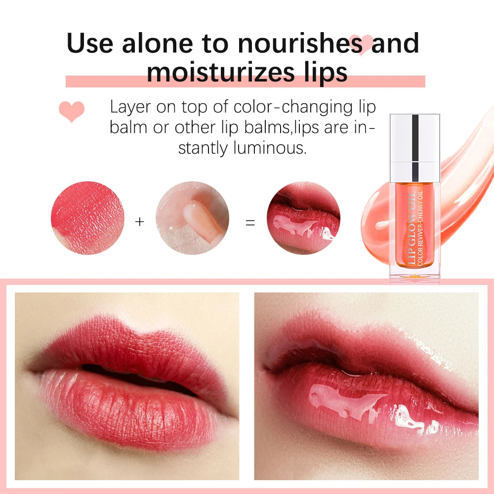 Lakerain Crystal Jelly Lip Oil Hydrates Long-Lasting Lip Shine