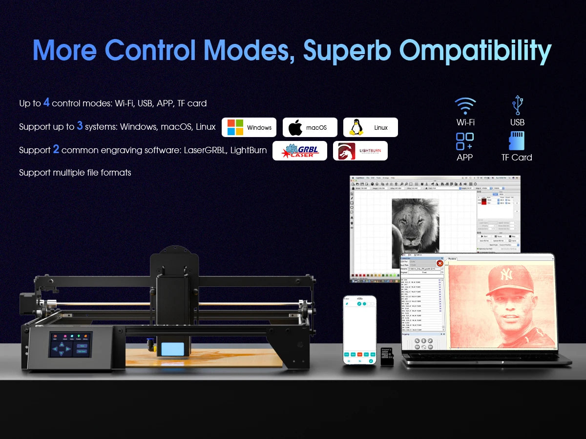 LONGER3DCNC 3D Laser Engraver Cutter RAY5 20W CE Certified