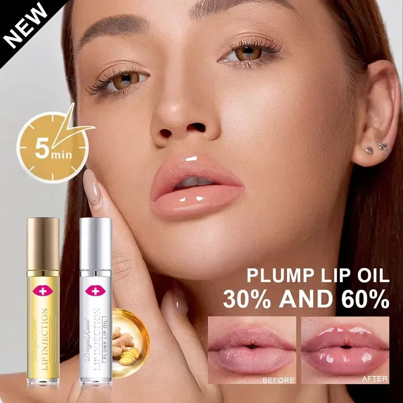 Instant Volumising Lip Plumper Oil For Fuller Lips And Gloss