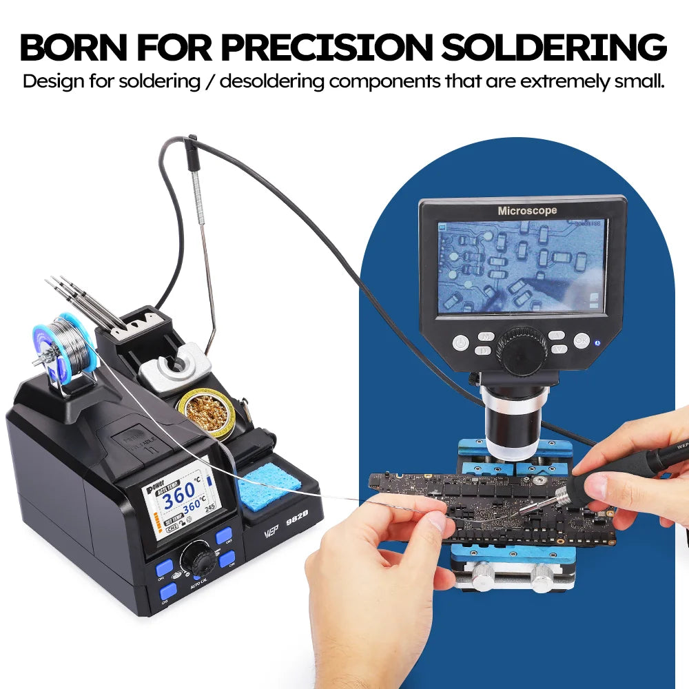 WEPCertification WEP 982D Precision Soldering Station Rapid Heating