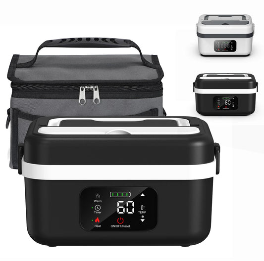 Feature Wireless Heated Lunch Box 8000mAh Battery 60W Stainless Steel
