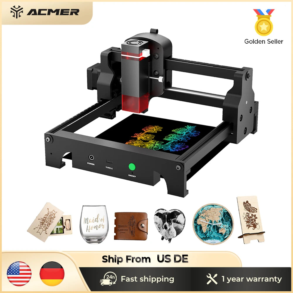Acmer S1 Laser Engraver CNC Engraving Machine For Wood