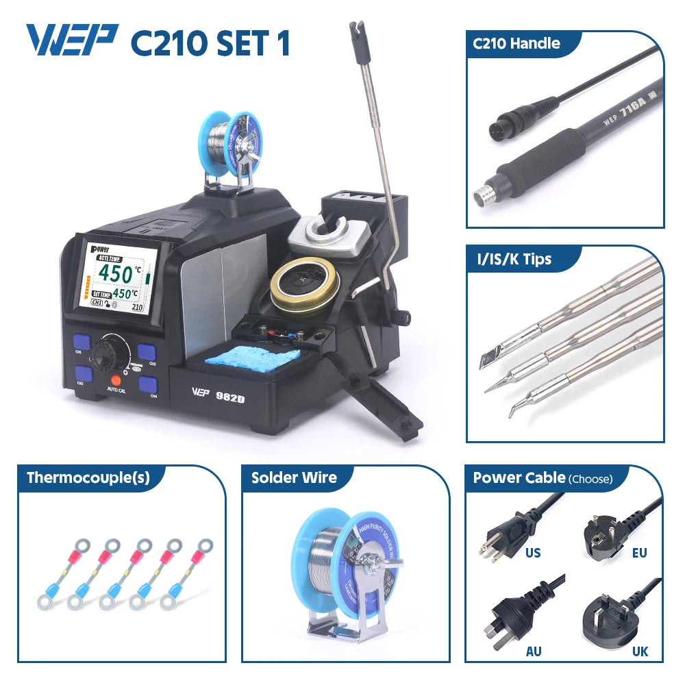 WEPCertification WEP 982D Precision Soldering Station Rapid Heating