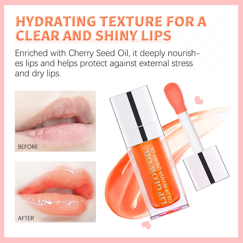 Lakerain Crystal Jelly Lip Oil Hydrates Long-Lasting Lip Shine