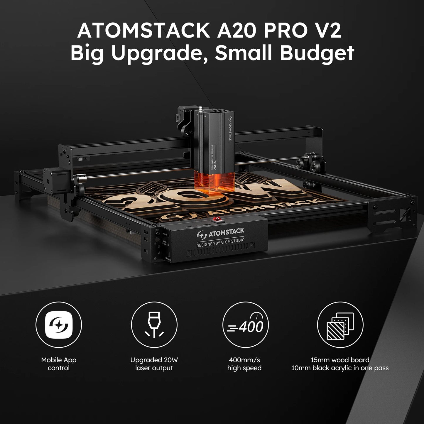 Atomstack A20 Pro V2 Laser Engraver 20W High Power