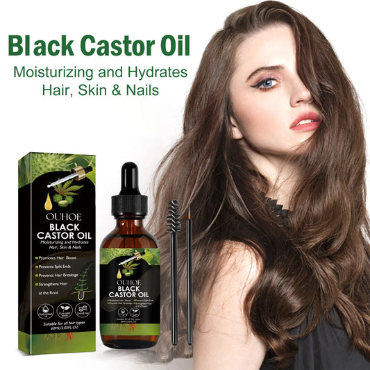 Ouhoe Castor Oil 100 Percent Organic For Hair And Skin