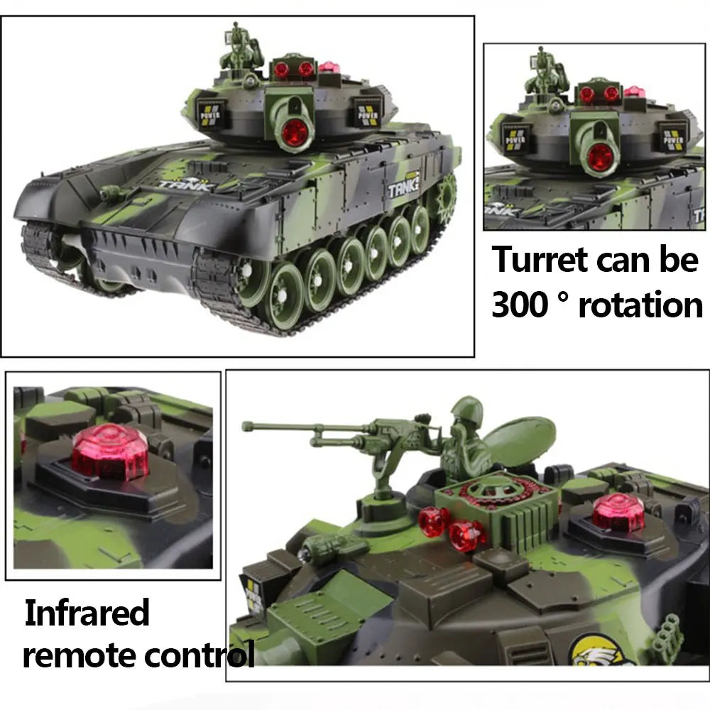 CONUSEA RC Tank Military War Tank Remote Control Vehicle