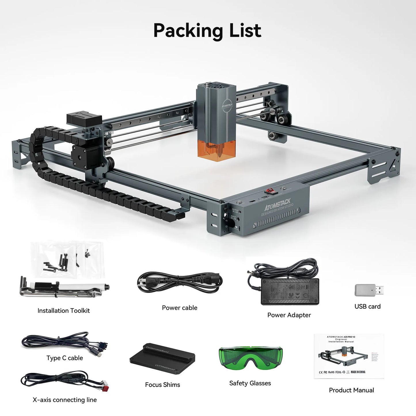 Atomstack A20 Pro V2 Laser Engraver 20W High Power