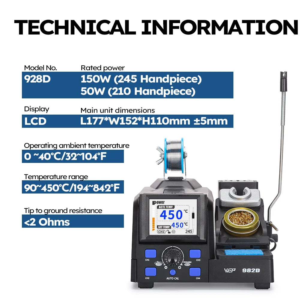 WEPC Soldering Station 150W Rapid Heating WEP 982D